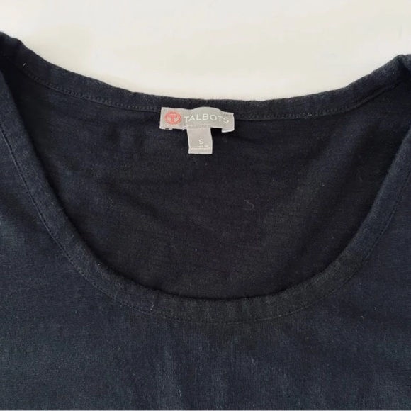 Talbots Black Short Sleeve Maxi Crossover Dress with Drawstring Waist Small - Picture 5 of 8